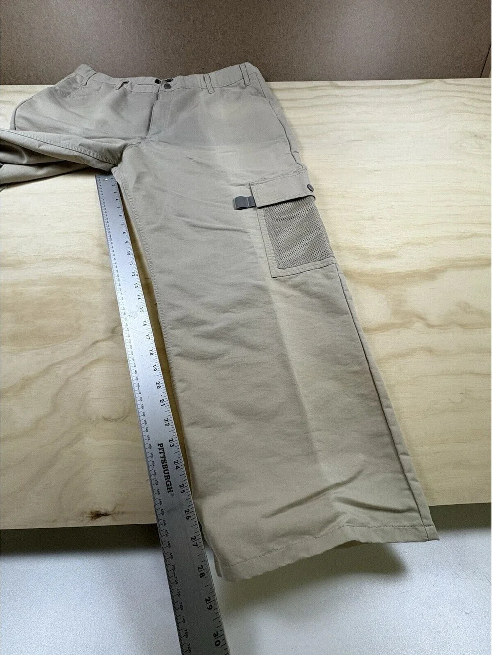 Vintage Levis Silvertab Pants Mens 42x30 Brown Khaki Cargo Baggy Wide Skater Y2K